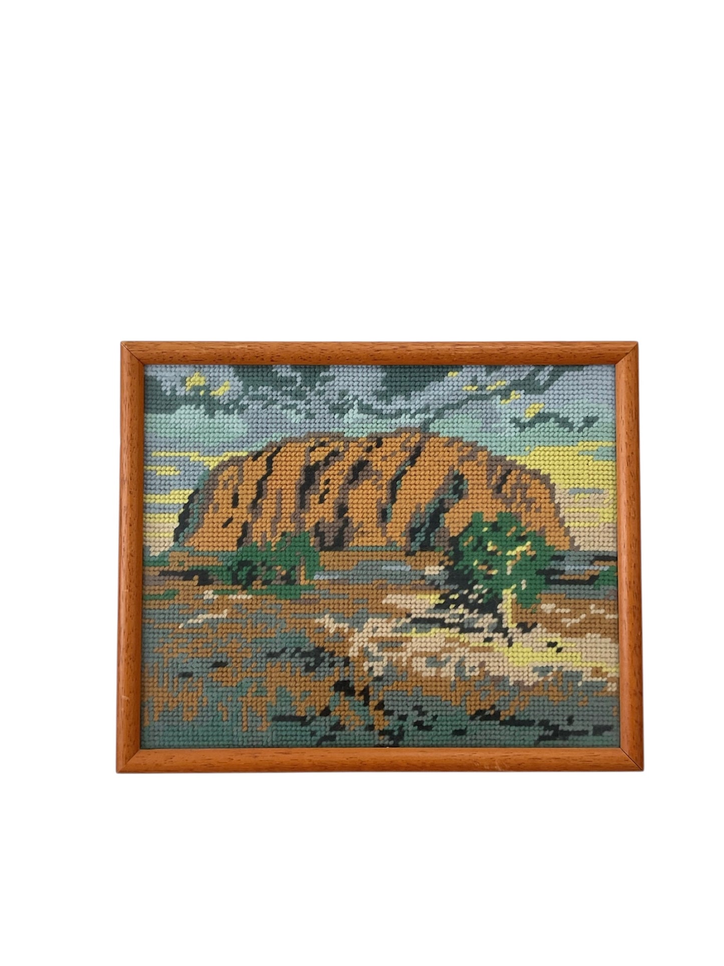 Vintage Rock Canyon needlepoint