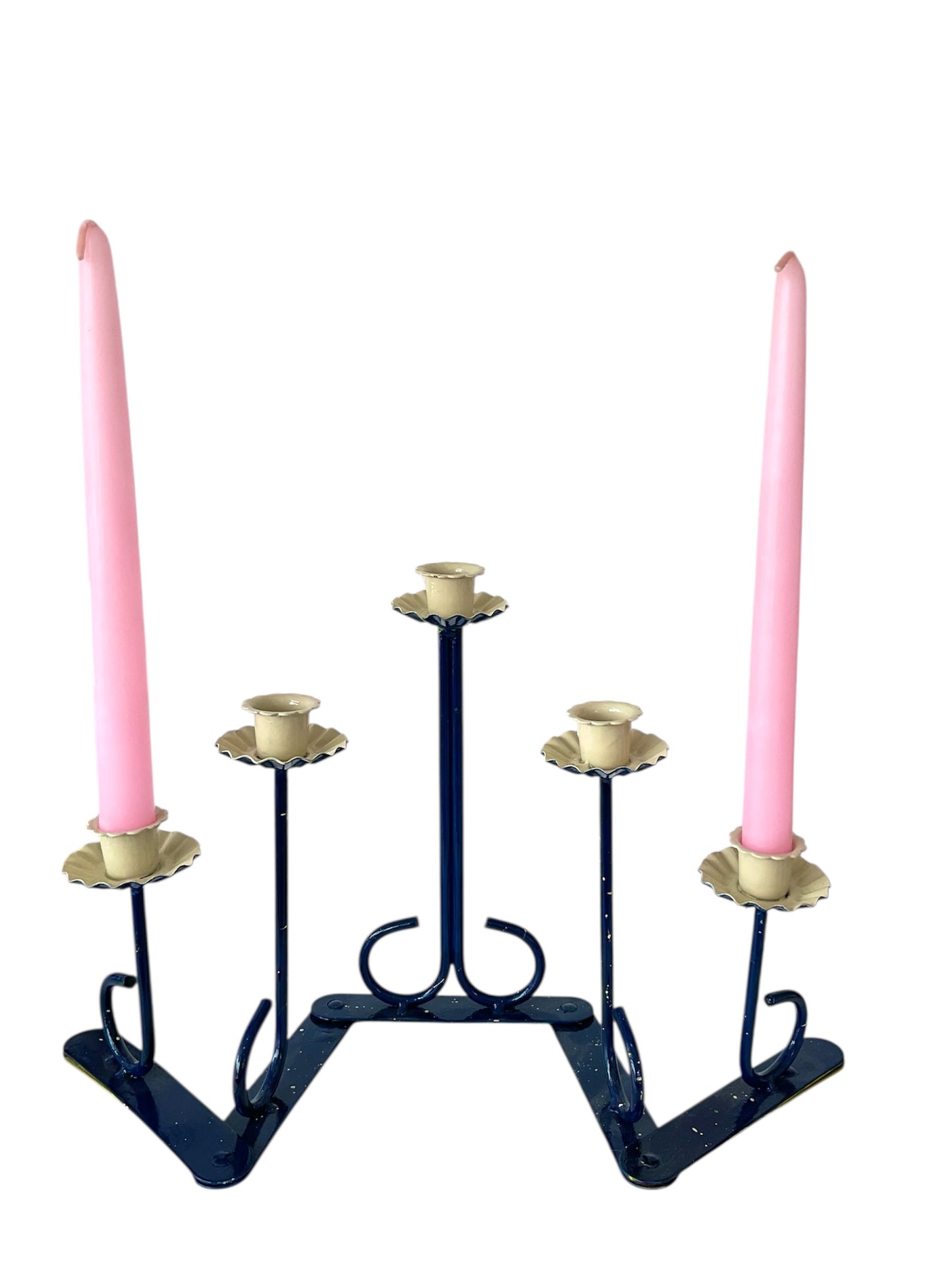 Articulating metal accordion Candelabra