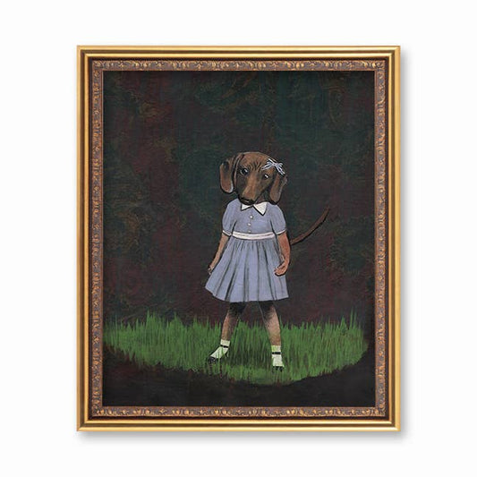 Dachshund Girl 8X10 Art Print