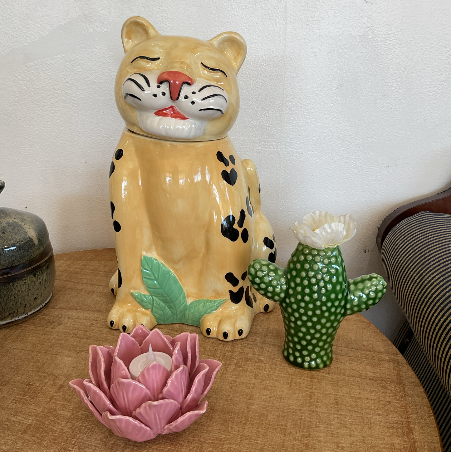 Cheetah Cookie Jar