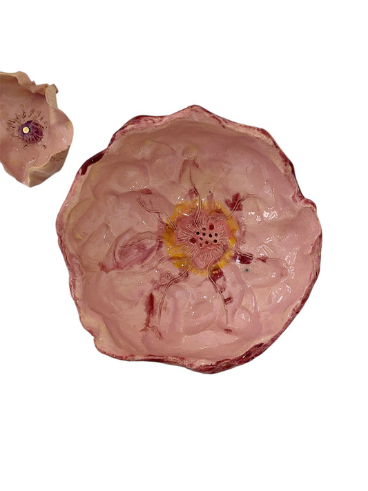 Pink and Orange ceramic Wall Flowers