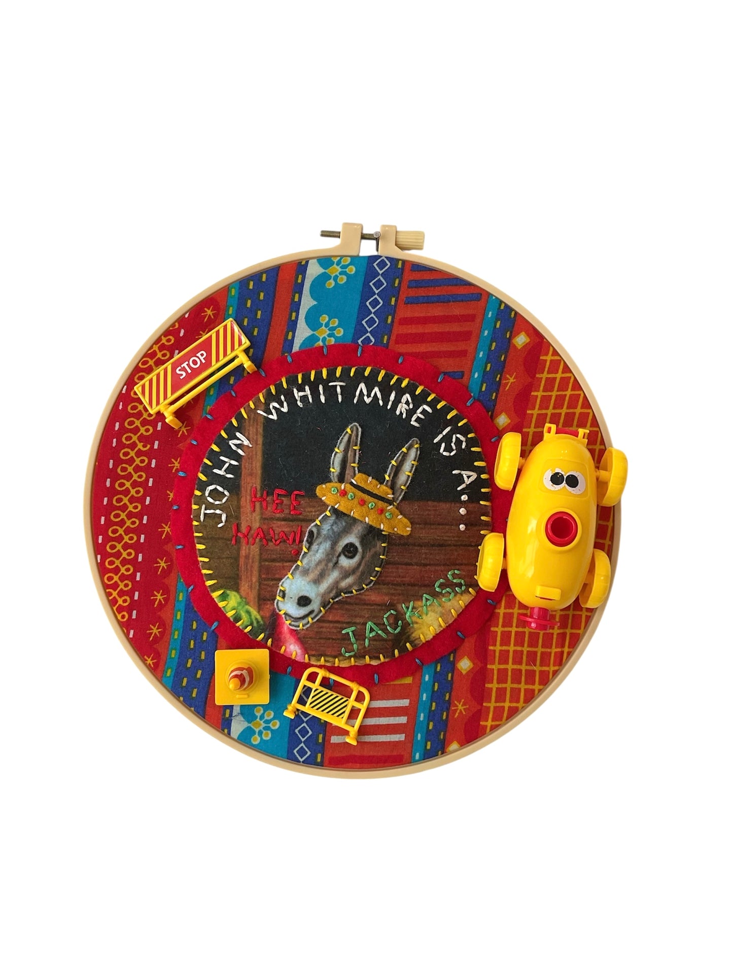 Donkey Man needlepoint