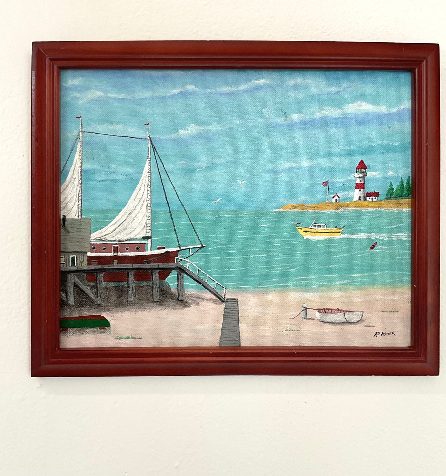 Vintage Nautical paintings set