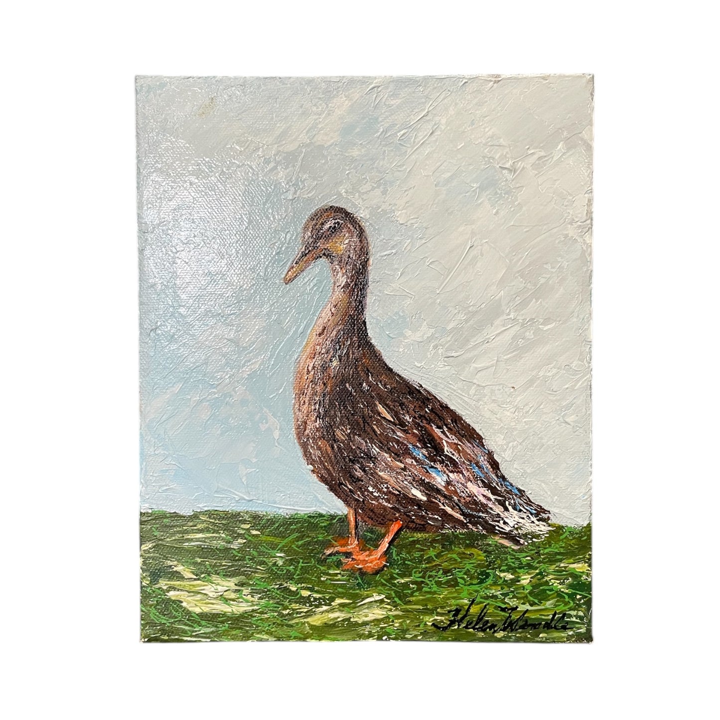 Vintage Duck Oil Painting