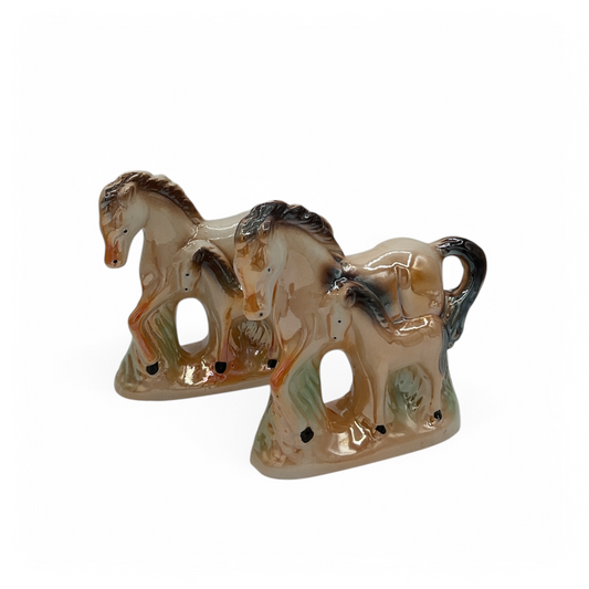 Vintage Ceramic Horse Pair