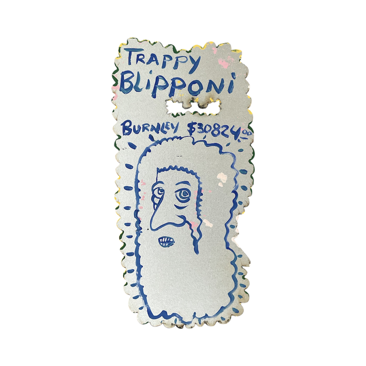 “Trappy Blipponi” Enamel Painting on Metal Cutout