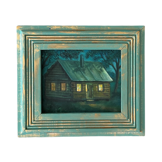 “Blue Cabin” Oil Painting
