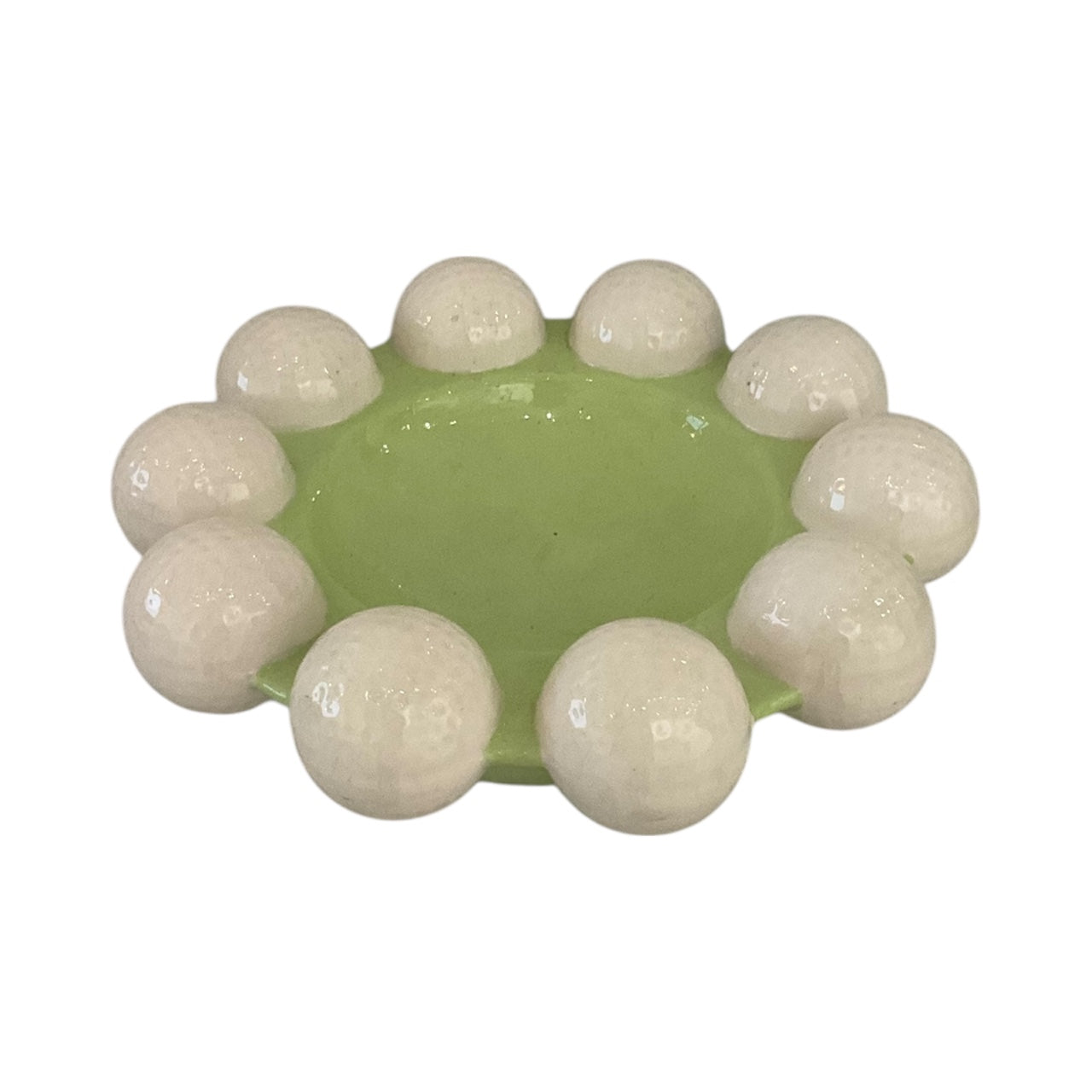Spring Green Vintage Golfball Ceramic Tray