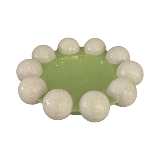Spring Green Vintage Golfball Ceramic Tray