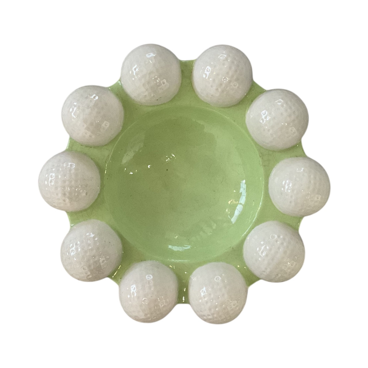 Spring Green Vintage Golfball Ceramic Tray