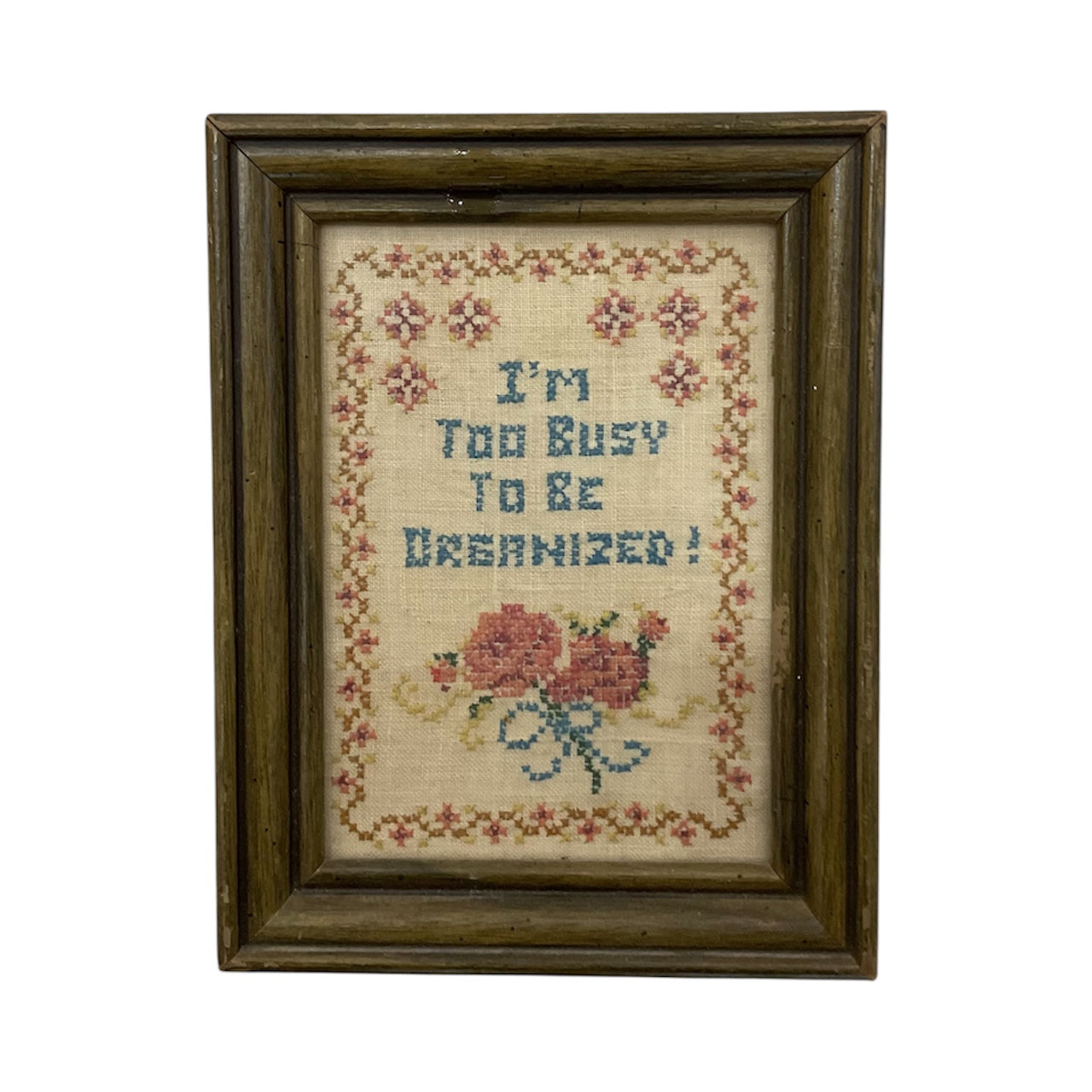 “Disorganized” Framed Needlepoint