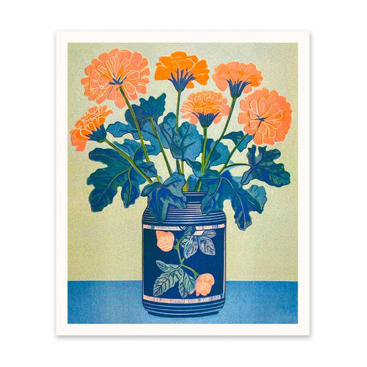 Zinnias Large Art Print (11002)