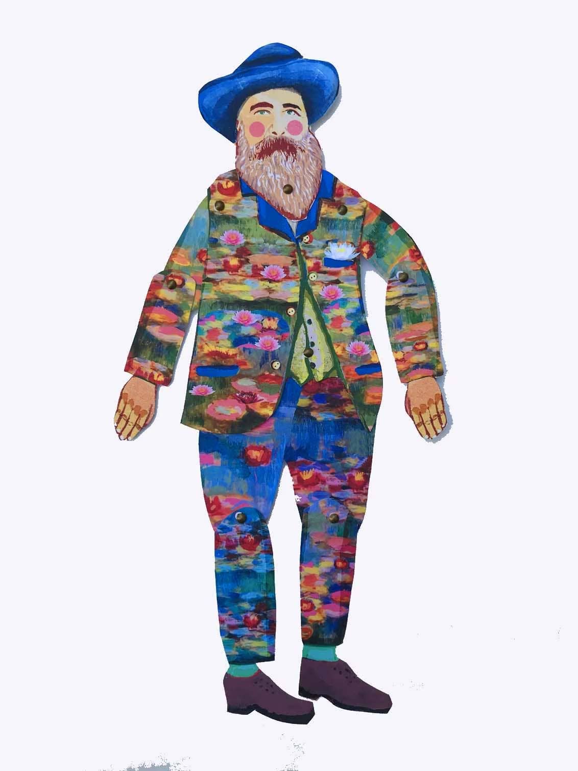 Claude Monet Cut out Make Puppet