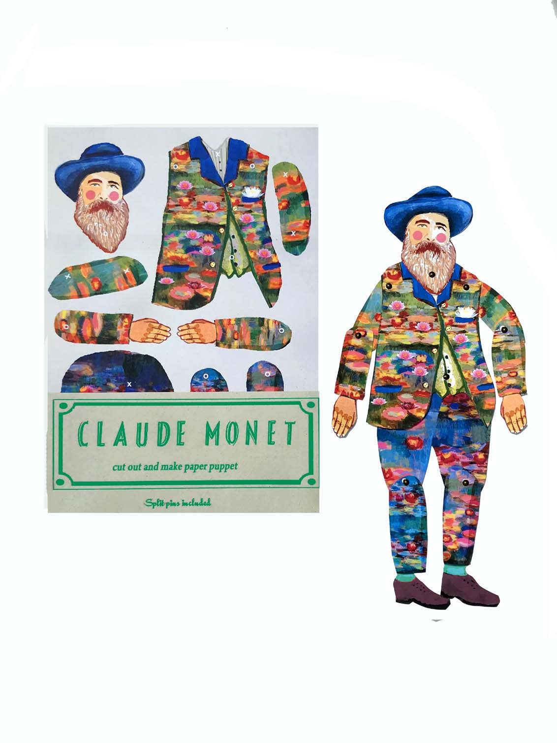 Claude Monet Cut out Make Puppet